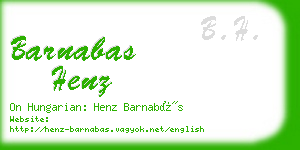 barnabas henz business card